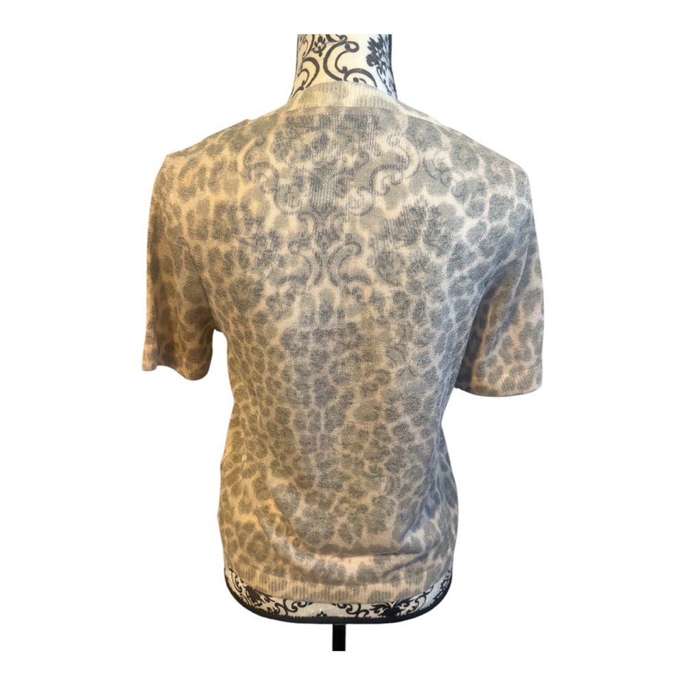 ZARA Animal Print Fine Knit Top - Picture 3 of 7